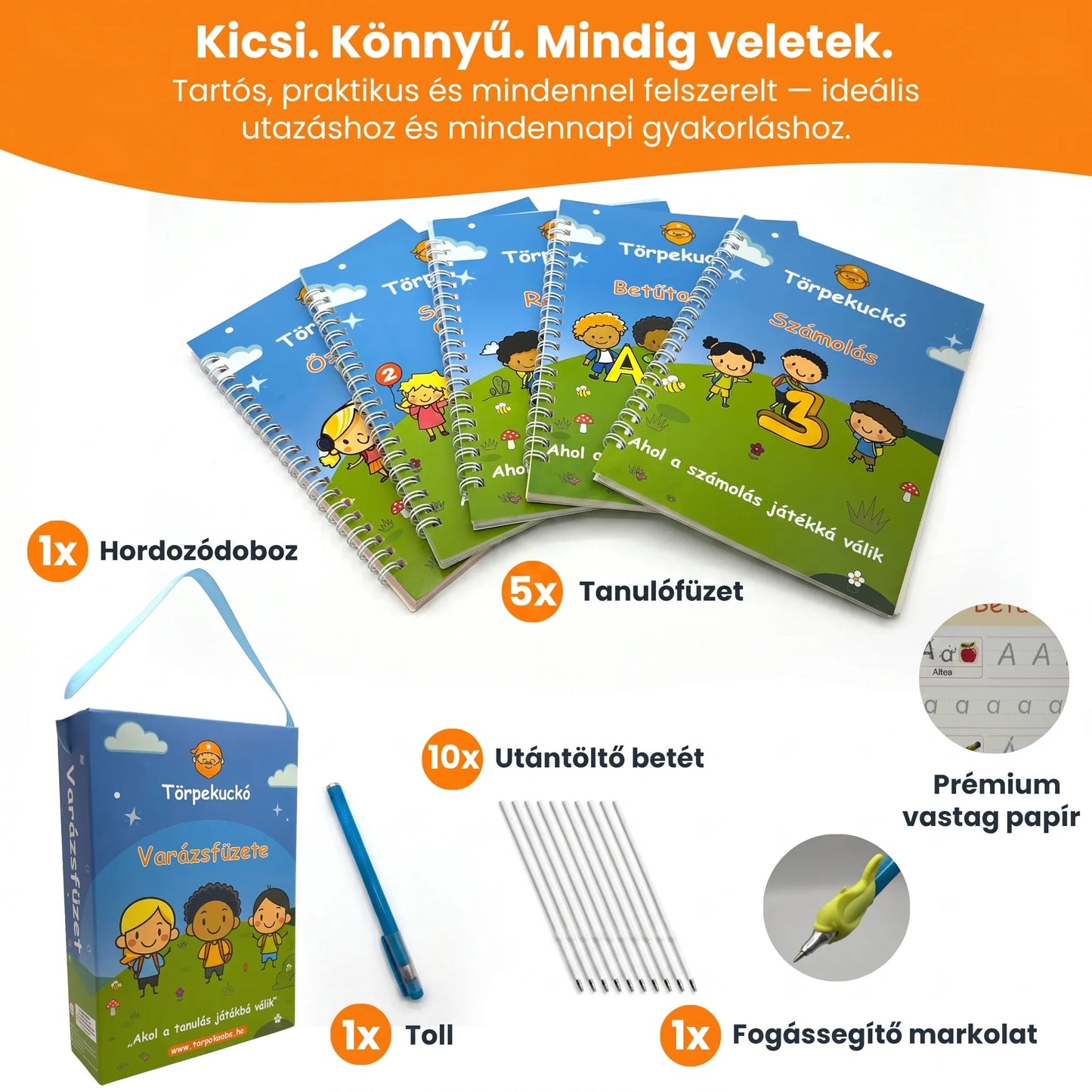 Törpekuckó — Varázsfüzetei (újraírható)